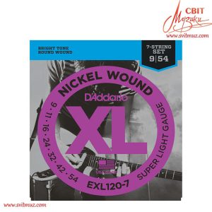 Струни для електрогітари D`Addario EXL120-7