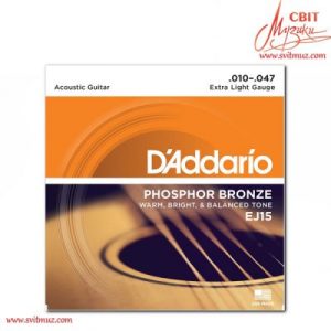 Струны для акустической гитары Daddario EJ15