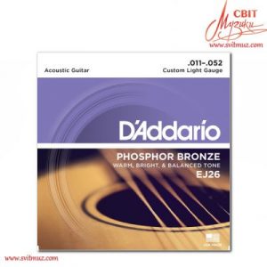 Струны для акустической гитары Daddario EJ26