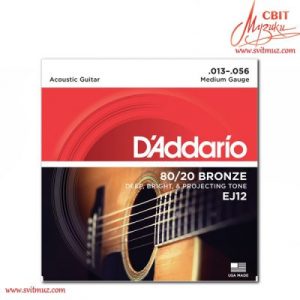 Струны для акустической гитары Daddario EJ12