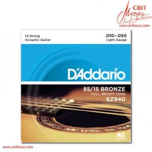 Струны для акустической 12-струнной гитары D`Addario EZ940