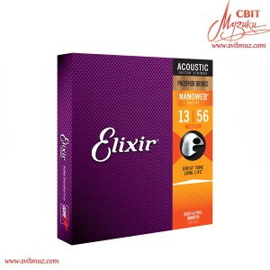 Струни для акустичної гітари Elixir PB NW M