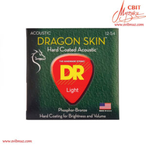 Струни для акустичної гітари DR Strings Dragon Skin Acoustic (12-54)