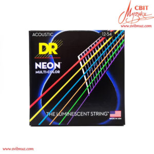 Струни для акустичної гітари DR Strings Neon Multi-Color Acoustic (12-54)