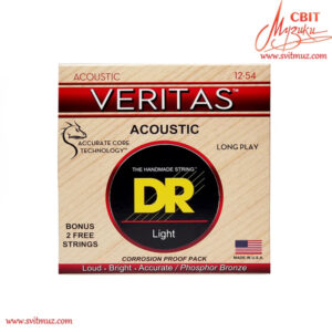 Струни для акустичної гітари DR Strings Veritas Coated Core Acoustic (12-54)