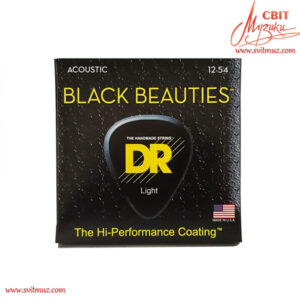 Струни для акустичної гітари DR Strings Black Beauties Acoustic (12-54)