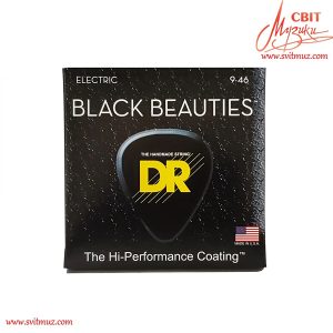 Струни для електрогітари DR Strings Black Beauties (9-46)